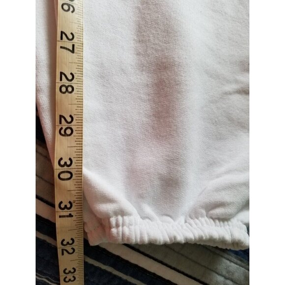 BP Cotton Blend White High Waisted Jogger Sweatpants Womens Size Large (L) - Picture 8 of 9